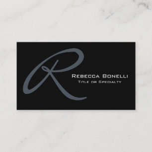 Cartão de visita Consultor de Monograma da Cinza d