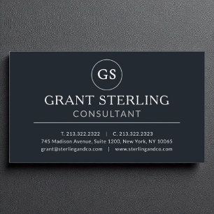 Cartão De Visita Consultor de negócios Black Silver Luxury