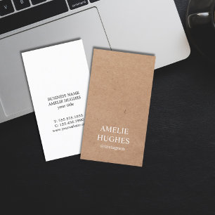 Cartão De Visita Consultor de Papel Kraft Impresso Moderno e Elegan