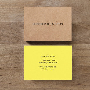 Cartão De Visita Consultor de Papel Kraft Impresso Verde Elegante M