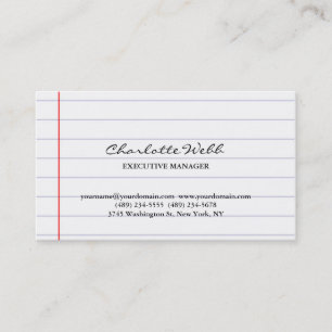 Cartão De Visita Consultor de Papel Vinculado de Script Clássico Si
