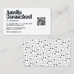Cartão De Visita Consultor de Tecnologia da Informação Código QR
