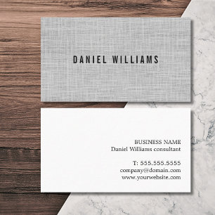 Cartão De Visita Consultor Elegante Minimalista Textura Cinza Branc