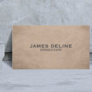 Cartão De Visita Consultor Elegante Textura Bege Profissional