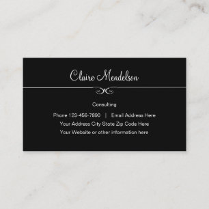Cartão De Visita Consultor empresarial elegante