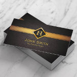 Cartão De Visita Consultor financeiro de logotipo do Monograma Dour<br><div class="desc">Cartão de visita do Consultor Financeiro do Logotipo Monograma Dourado Contador.</div>