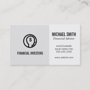 Cartão De Visita Consultor Financeiro Investimentos