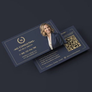Cartão De Visita Consultor Fiscal Elegante Assesssor Estratégico Az