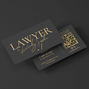 Cartão De Visita Consultor Jurídico Minimalista Elegante Cinza Escu