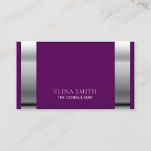 Consultor Mínimo Moderno da Silver Stripe Roxo