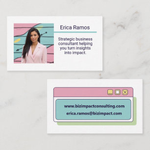 Cartão De Visita Consultor Moderno de Imagem Personalizável Texto E