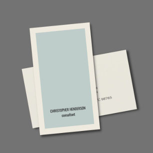 Cartão De Visita Consultor Moderno Simples Azul Claro Cinza
