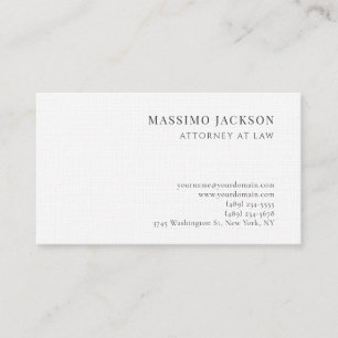 Cartão De Visita Consultor Preto Branco Advogado Premium Linen