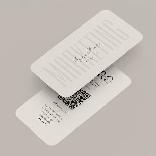 Cartão De Visita Consultor Profissional de Marketing Minimalista Ar
