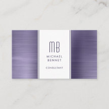 Consultor Roxo Monograma Elegante Moderno