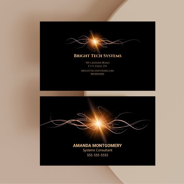 Cartão De Visita Consultor técnico de TI de sistemas de tecnologia (Technology, Systems, Technical, IT Consultant Business Card)