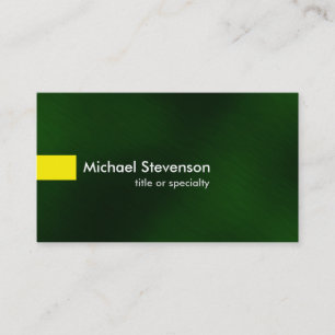 Cartão De Visita Consultor Único Verde Amarelo