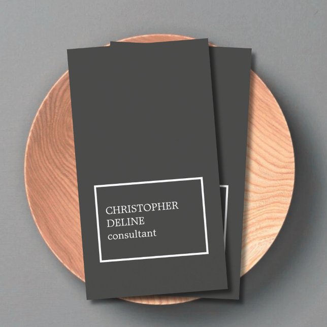 Cartão De Visita Consultora Branca de Cinzas Legal Modernas (Criador carregado)