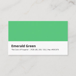 Cartão De Visita Consultoria de Cor Verde Esmeralda Identidade de M