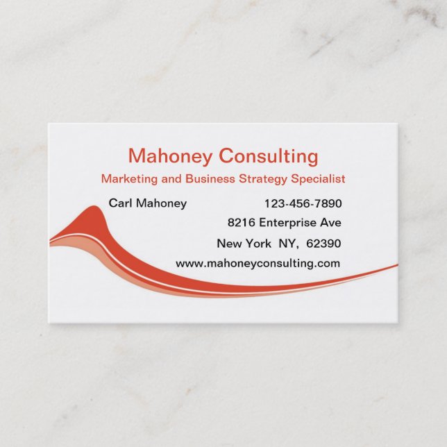 Cartão De Visita Consultoria de Marketing de negócios modernos (Frente)