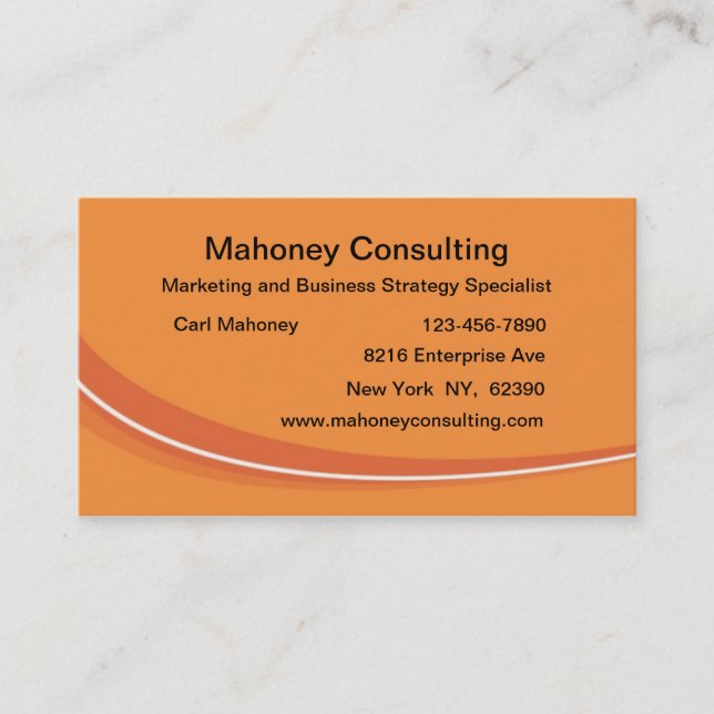 Cartão De Visita Consultoria de Marketing de negócios modernos (Frente)