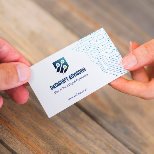 Cartão De Visita Consultoria de TI para empresas | Branca Simples F (Criador carregado)