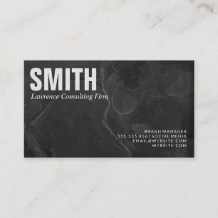 Cartão De Visita Consultoria Empresa Marble Executivo
