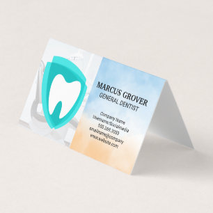 Cartão De Visita Consultório Odontológico Logotipo de Saúde Denta