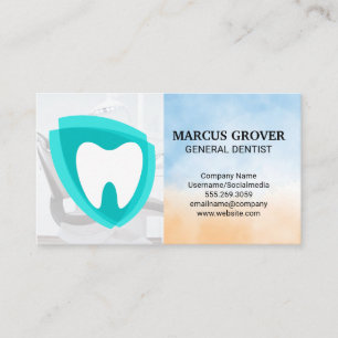 Cartão De Visita Consultório Odontológico   Logotipo de Saúde Denta