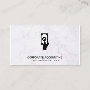 Cartão De Visita Contabilidade Financeira Marble Investimentos
