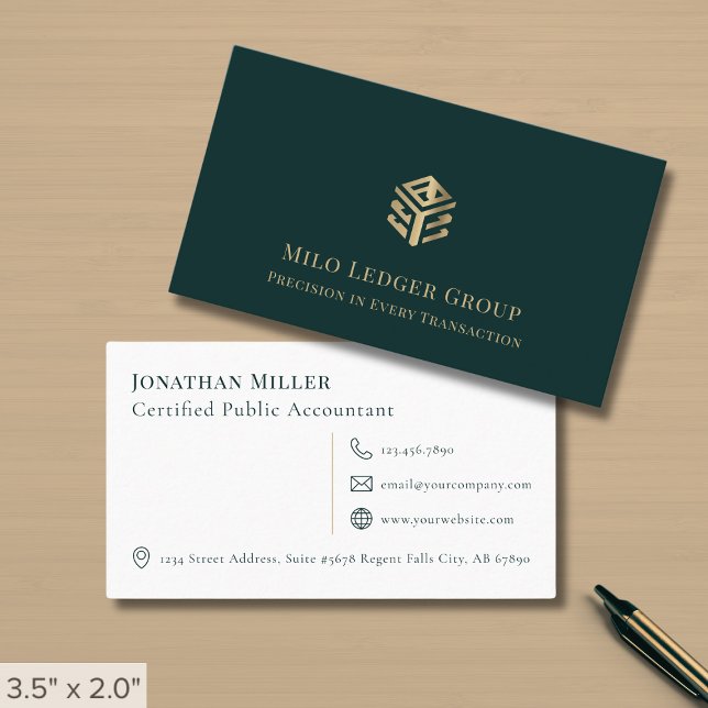 Cartão De Visita Contabilidade Moderna Simples (Criador carregado)