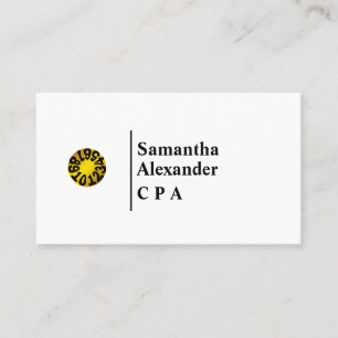 Cartão De Visita Contador de Logotipos de Números Elegantes Modern