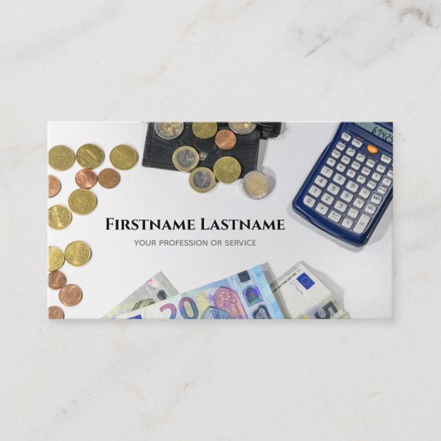 Cartão De Visita Contador fiscal e calculador de peritos financeiro (Frente)