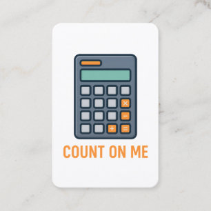 Cartão De Visita Contar em mim - Na moda Calculadora Design para Ma