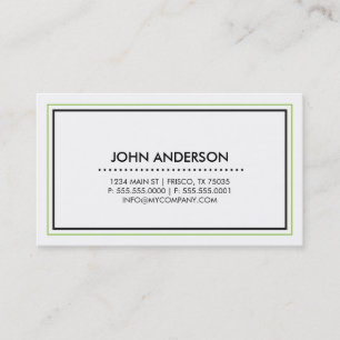 Cartão de visita contemporâneo