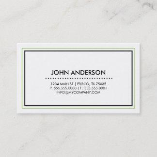 Cartão de visita contemporâneo