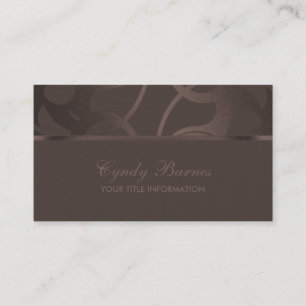 Cartão de visita Contemporâneo Castanho