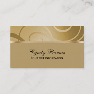 Cartão de visita Contemporâneo Dourado
