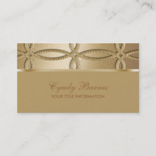 Cartão de visita Contemporâneo Dourado