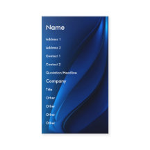 Cartão de visita contemporâneo fluido azul do