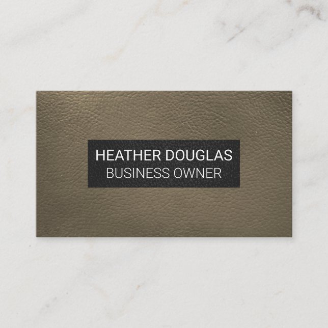 Cartão De Visita Contexto da Sepia Leather (Frente)