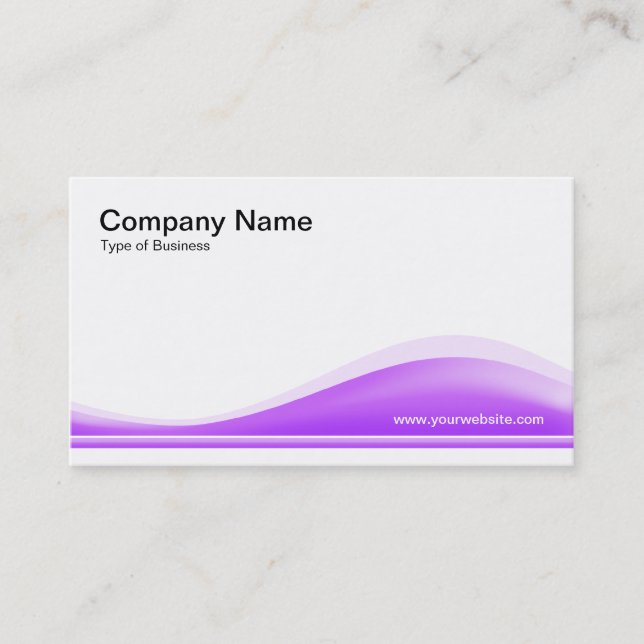 Cartão De Visita Contorno da onda - Puro claro (Frente)