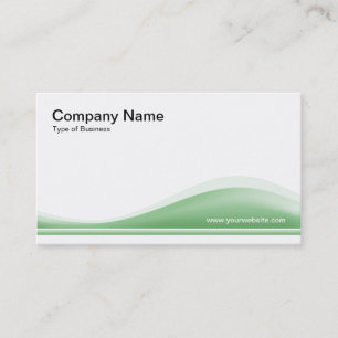 Cartão De Visita Contorno da onda - Verde esmaecido