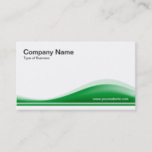Cartão De Visita Contorno de onda - Verde de grama