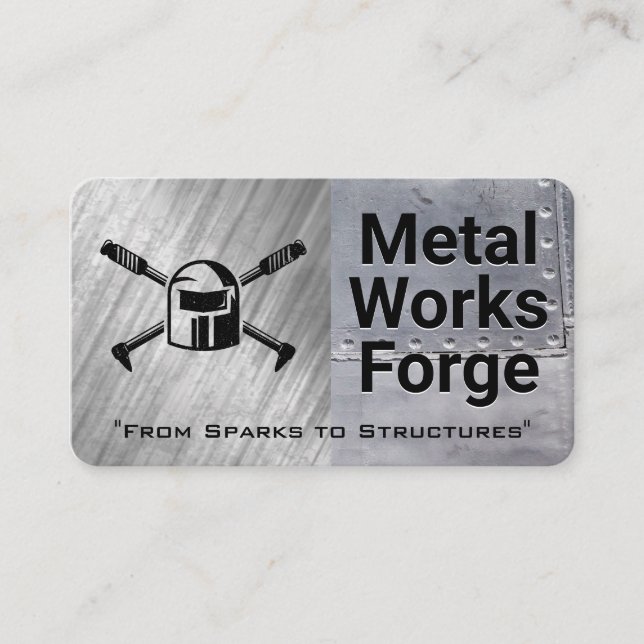 Cartão De Visita Contract Worker | Blue Collar Work | Welding (Frente)