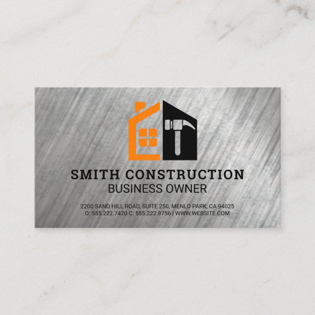 Cartão De Visita Contractor | Building Architect | Construction (Frente)