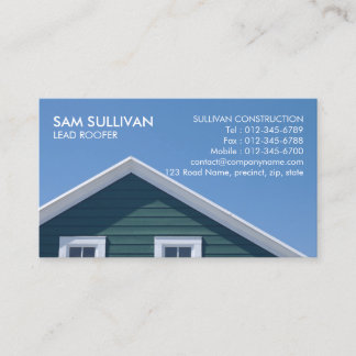 Cartão De Visita Contratado para Construção de Telhado de Roofer