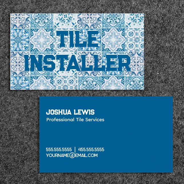 Cartão De Visita Contratante azulejo (Tile Contractor Business Cards)