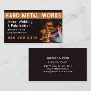 Cartão De Visita Contratante de Fabricação de Soldagem de Metal Pro