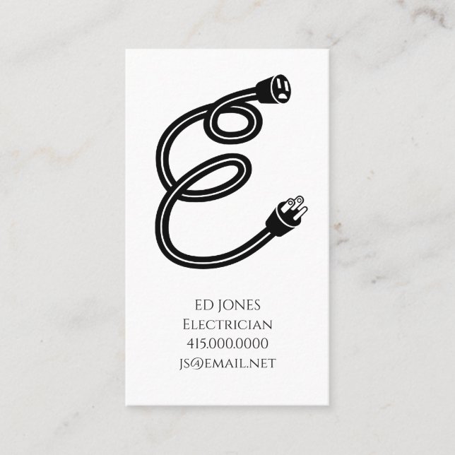 Cartão De Visita Contratante eletricista (Frente)